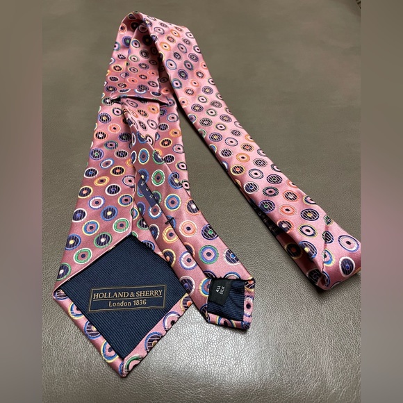 Holland & Sherry London 1836 Silk Tie - Picture 3 of 4